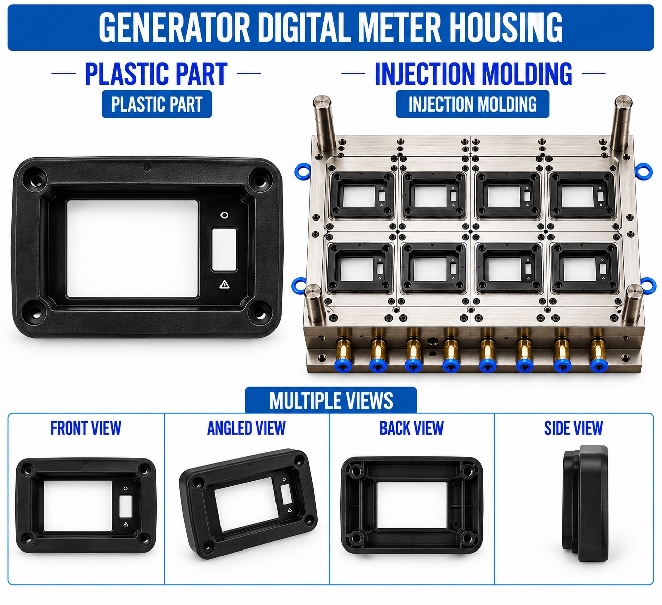 Generator Plastic Digital Meter Housing Mould and Moulding Service